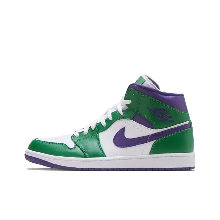 Кроссовки Air Jordan 1 Mid Incredible Hulk (2020) (Зелёный) Унисекс