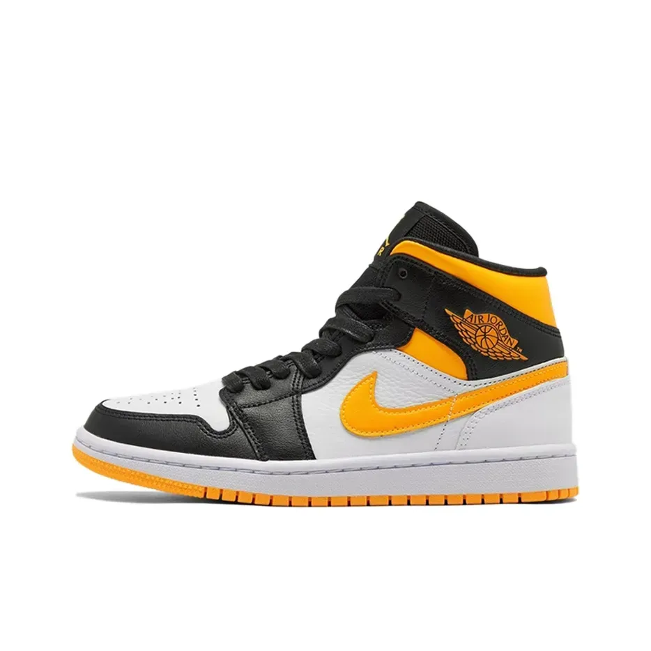 Высокие кроссовки Air Jordan 1 Mid Laser Orange Black (2020) (Разноцветный) Женский Высокие кроссовки Air Jordan 1 Mid Laser Orange Black (2020) (Разноцветный) Женский