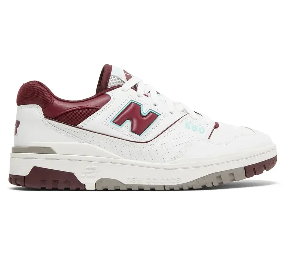 Кроссовки New Balance  550 'Burgundy Turquoise' (Белые) Унисекс 
