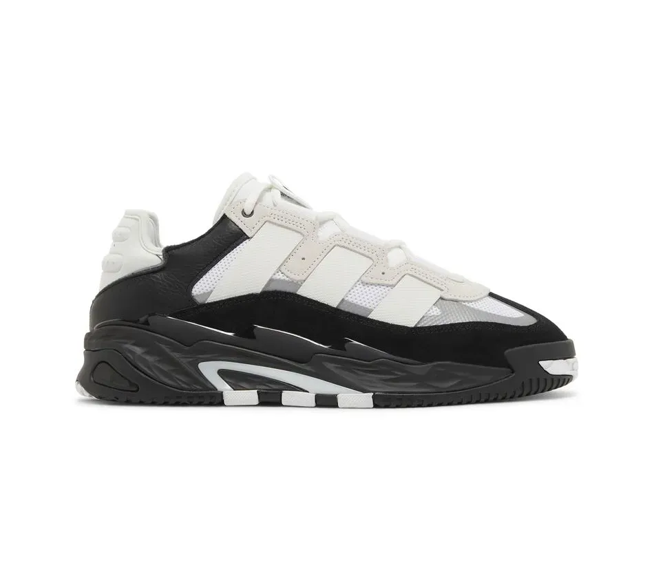 Кроссовки Adidas Niteball 'White Black' (Чёрные) Унисекс