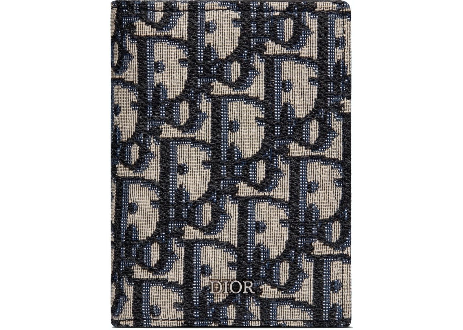 Dior Card Holder Oblique Jacquard (3 Card Slot) Beige/Black фото
