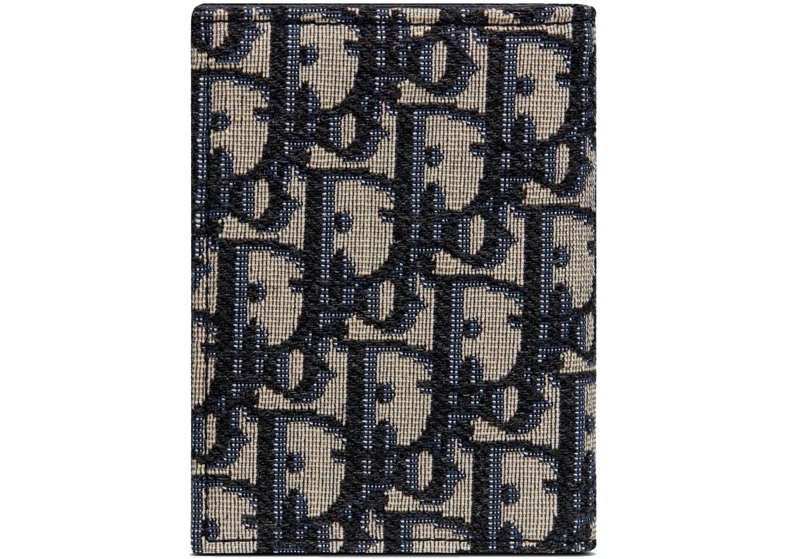 Dior Card Holder Oblique Jacquard (3 Card Slot) Beige/Black фото