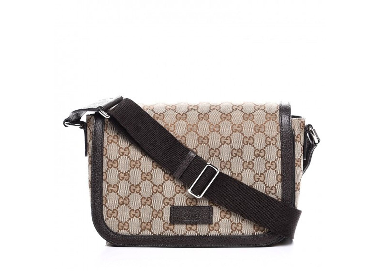 Gucci Messenger Crossbody Guccissima GG Adjustable Strap Brown/Beige фото