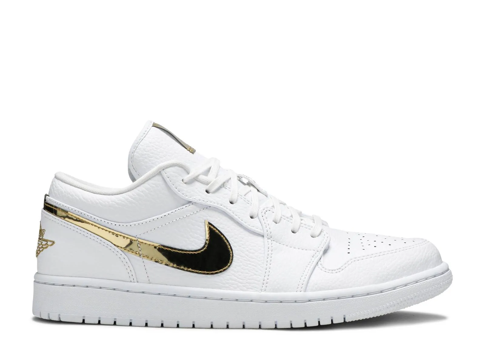 Air Jordan 1 Low White Metallic Gold фото