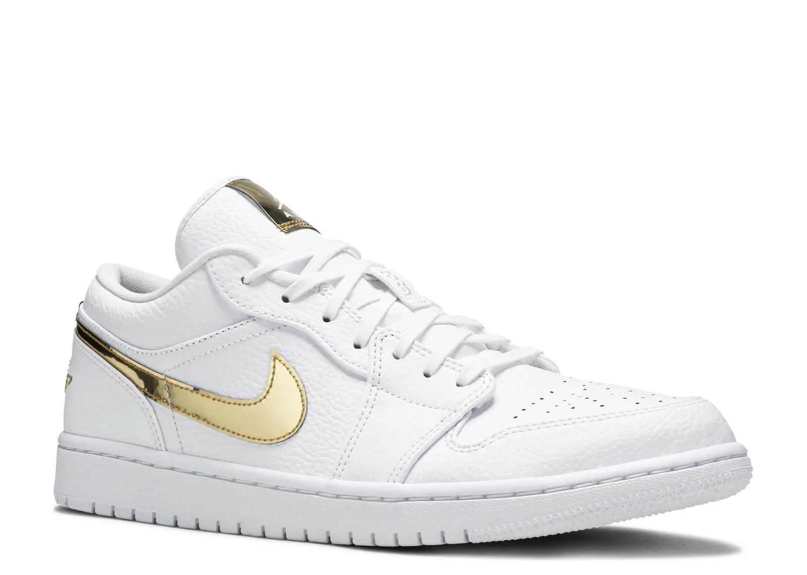 Air Jordan 1 Low White Metallic Gold фото