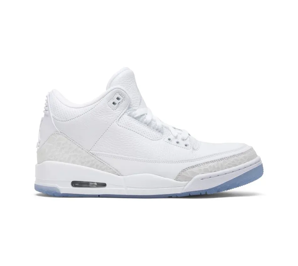Высокие кроссовки Air Jordan Air Jordan 3 Retro Triple White (Белый) Мужской
