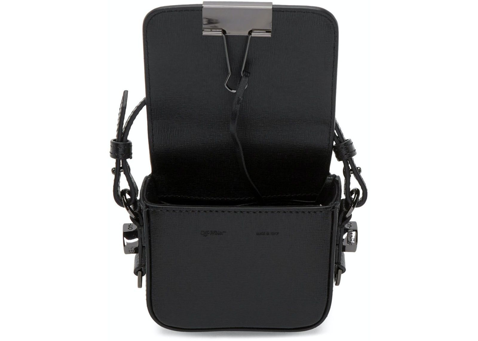 OFF-WHITE Binder Clip Bag Diag Baby Black White фото