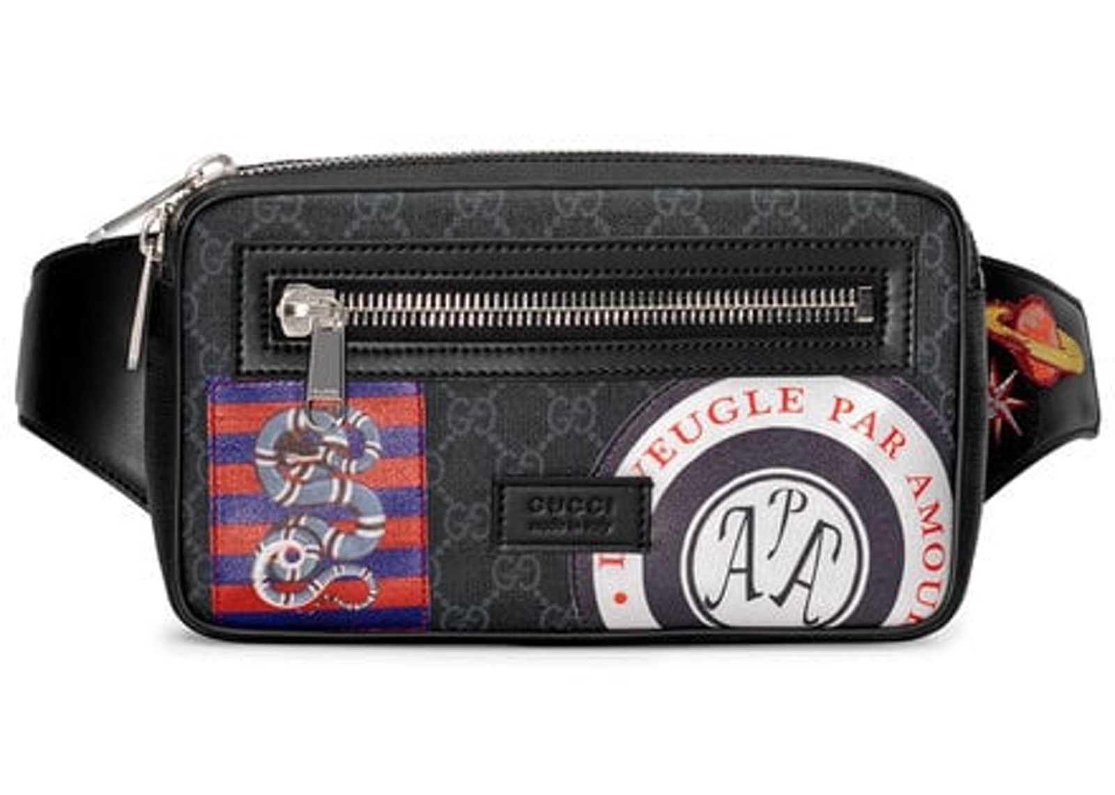 Gucci Night Courrier Waist Bag GG Supreme Soft Black фото