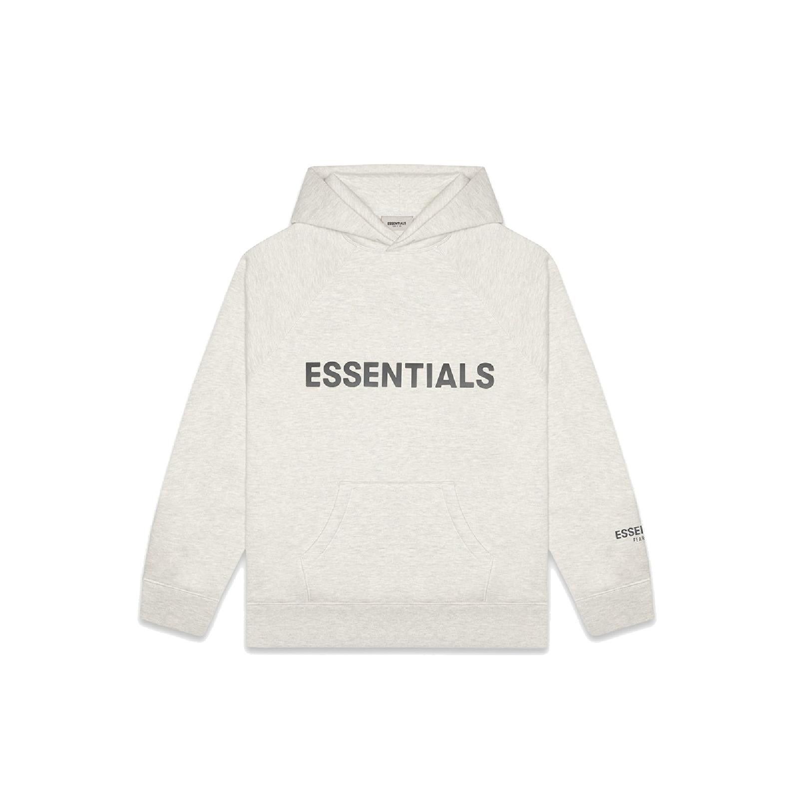 ESSENTIALS 3D Silicon Applique Pullover Hoodie Light Heather Oatmeal (FW20) фото
