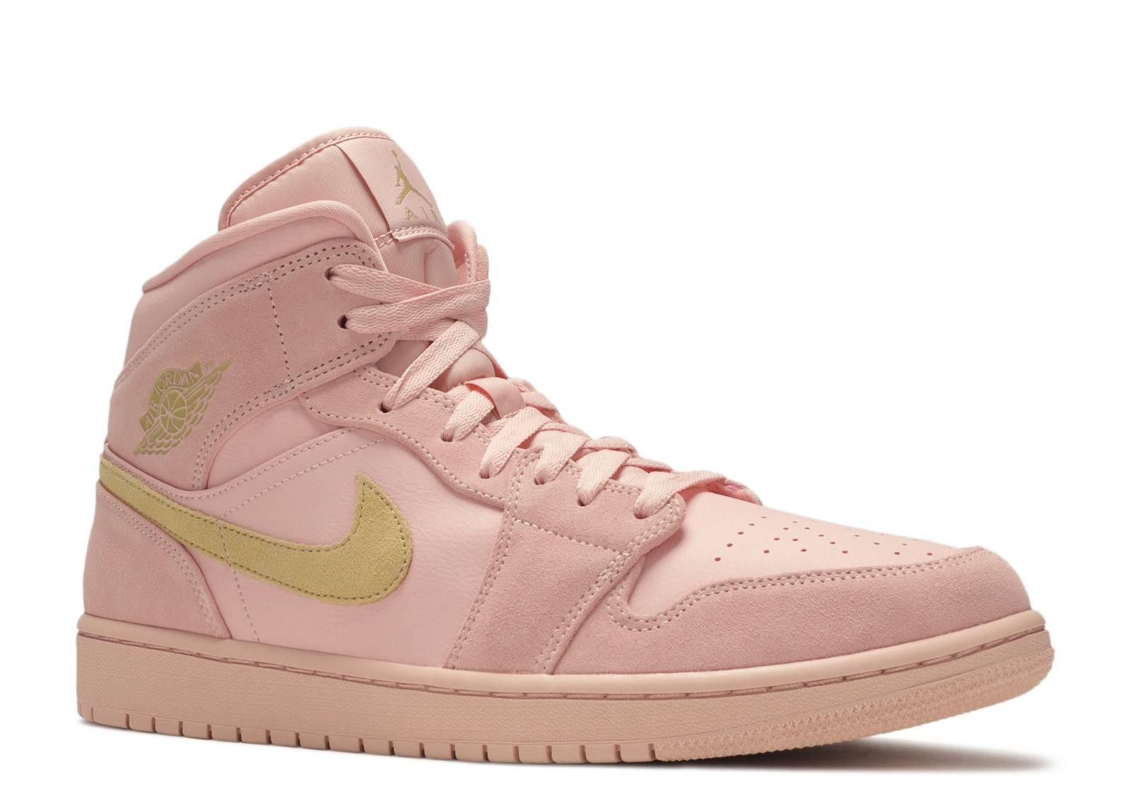 Air Jordan 1 Mid 1 Mid Coral Gold фото
