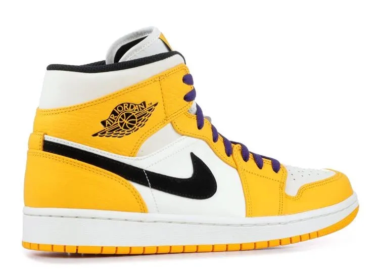 Air Jordan 1 Mid 1 Mid Lakers фото
