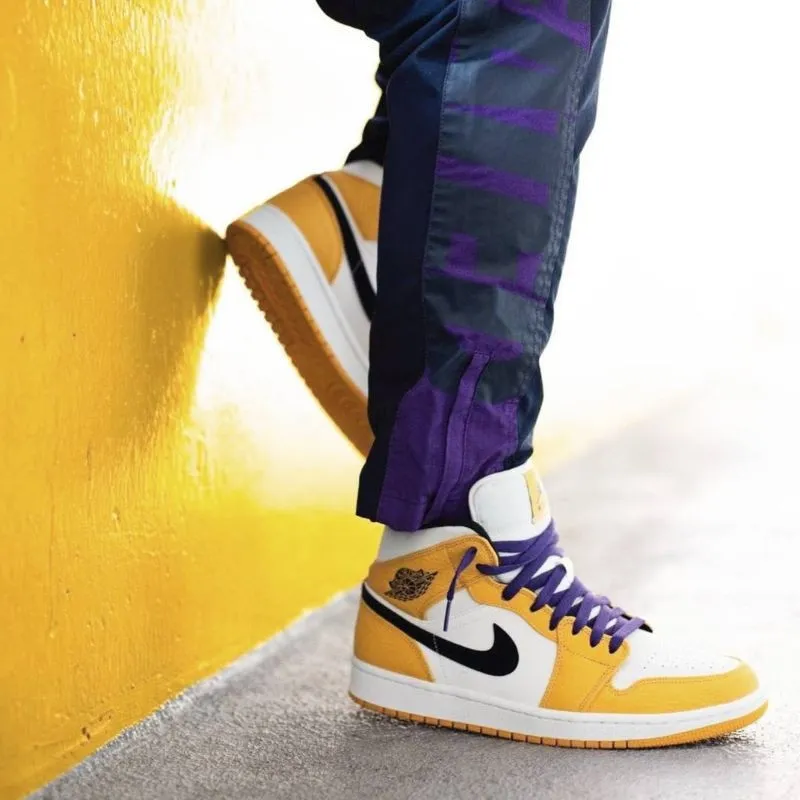 Air Jordan 1 Mid 1 Mid Lakers фото