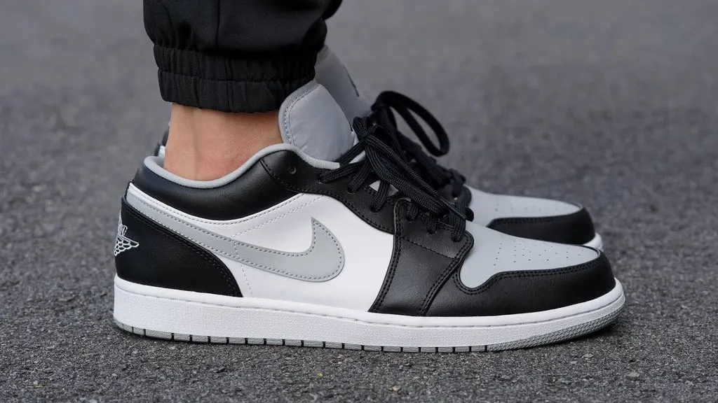 Air Jordan 1 Low Black Medium Grey фото