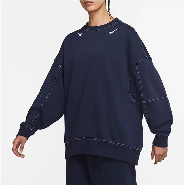 French Terry Oversized Crew Sweatshirt