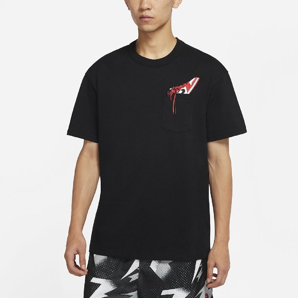 Pocket Black Mens T-Shirt фото