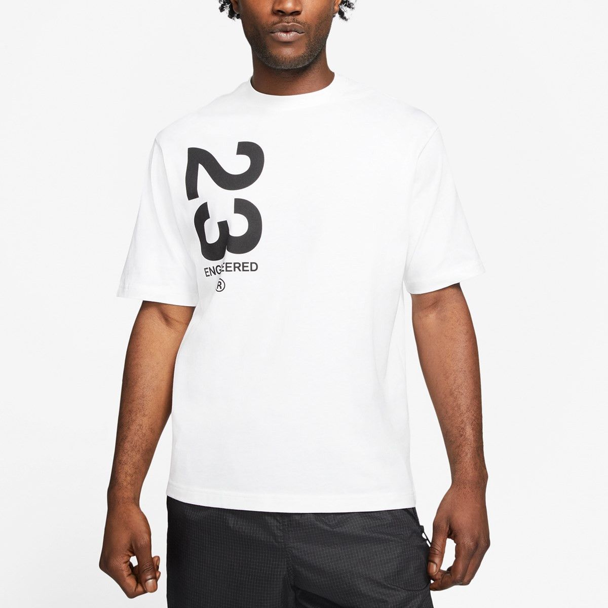 23 Black Logo Engineered Men's T-Shirt фото