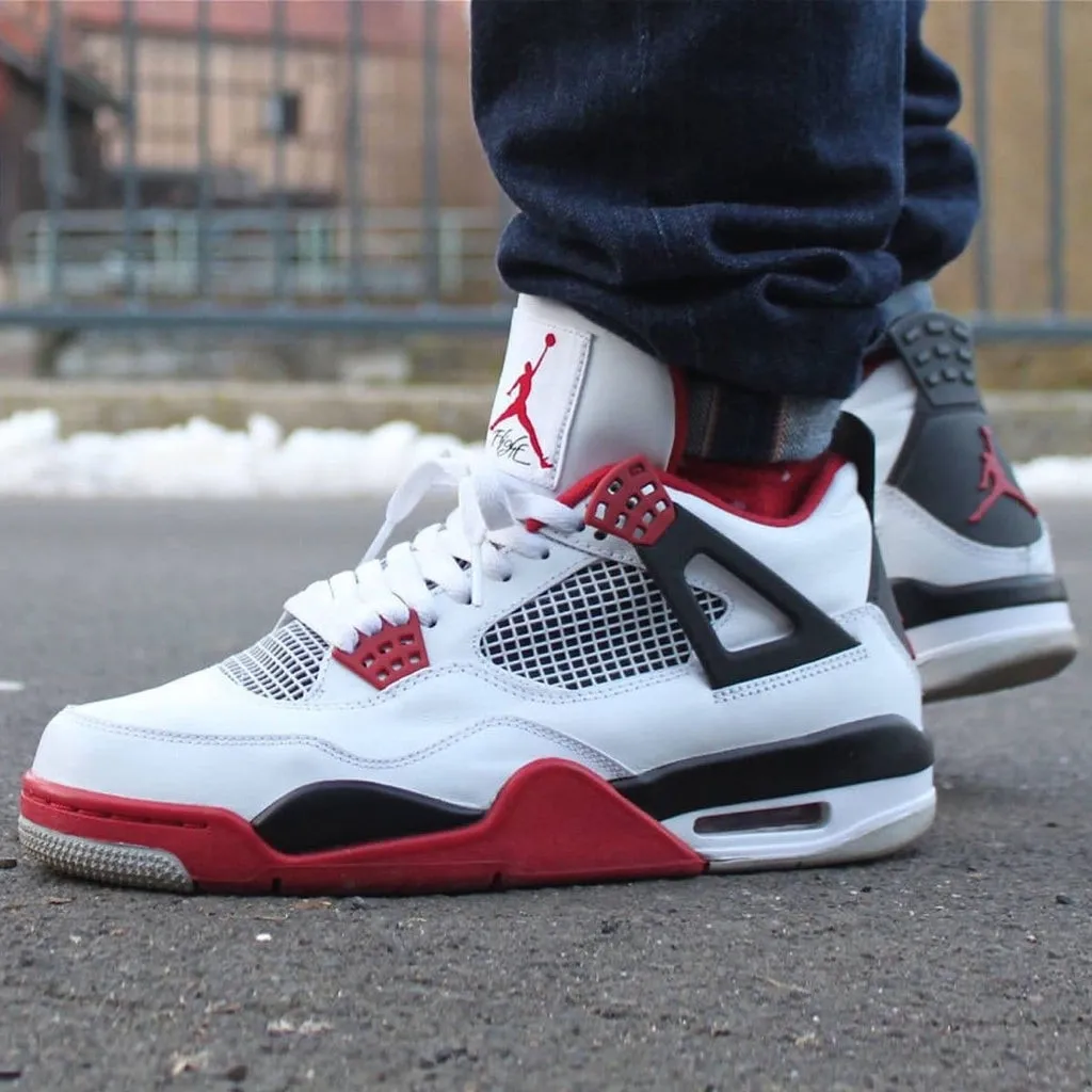 Air Jordan 4 Fire Red Kids фото
