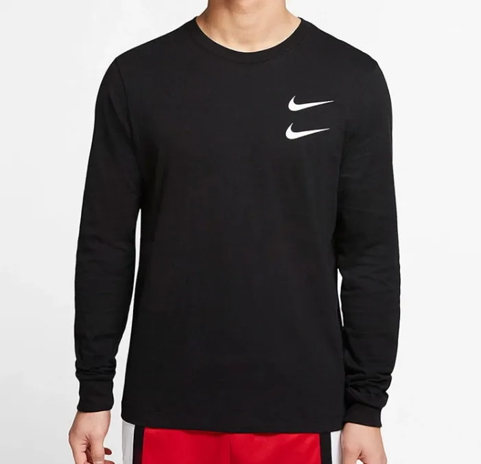 Long Sleeve Black Double logo