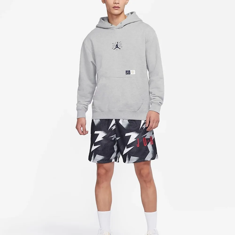 Grey Hoodie Chest Logo фото