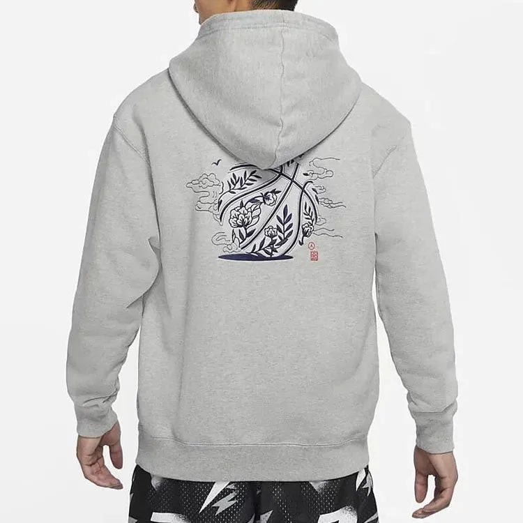 Grey Hoodie Chest Logo фото