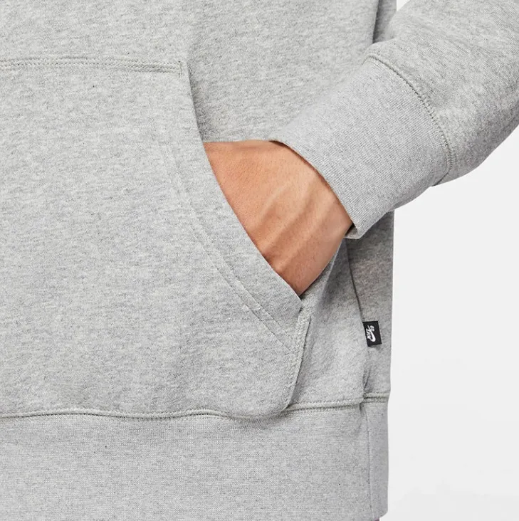 Hoodie Round Printing Grey фото