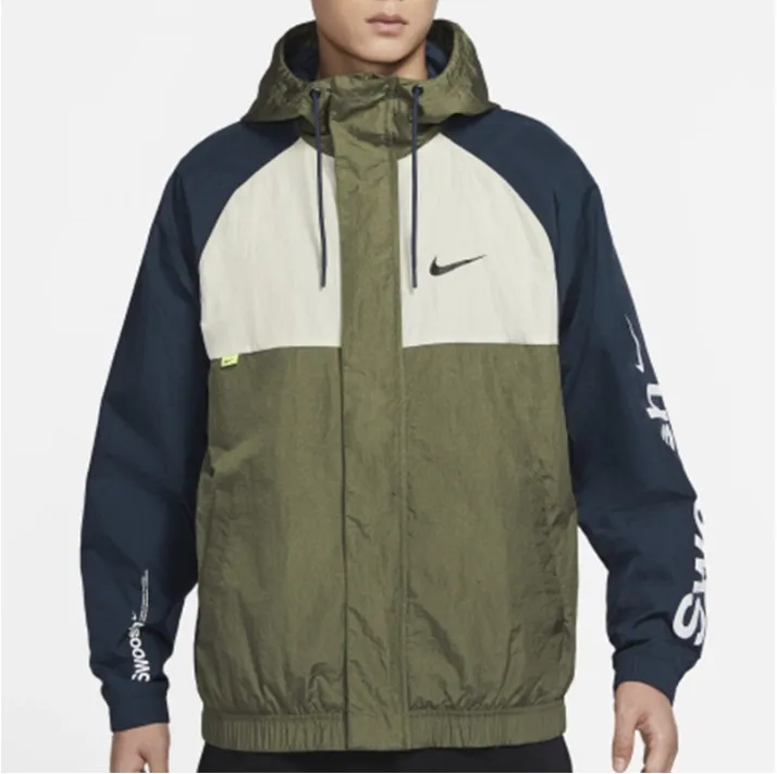 Windbreaker Swoosh Blue\Khaki\White фото