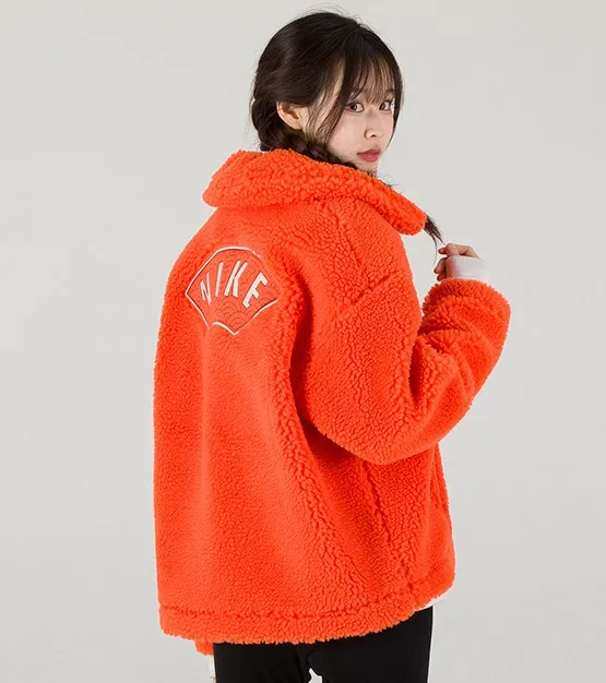 Hoodie Oversize With Zipper Orange фото