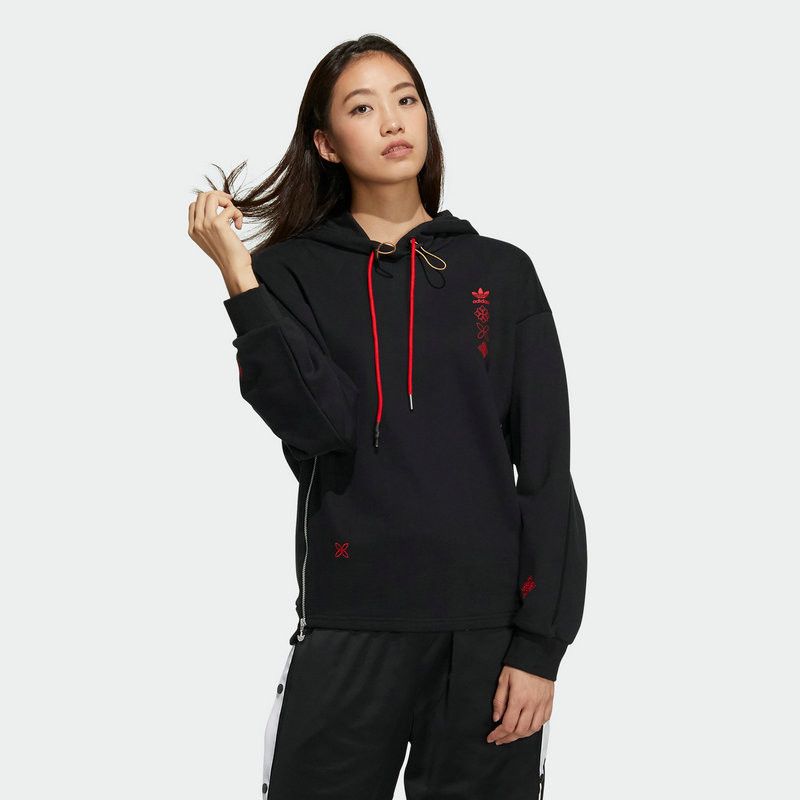 Hoodie Oversize With Double Zipper Black фото