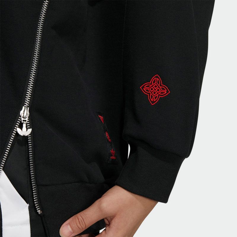 Hoodie Oversize With Double Zipper Black фото
