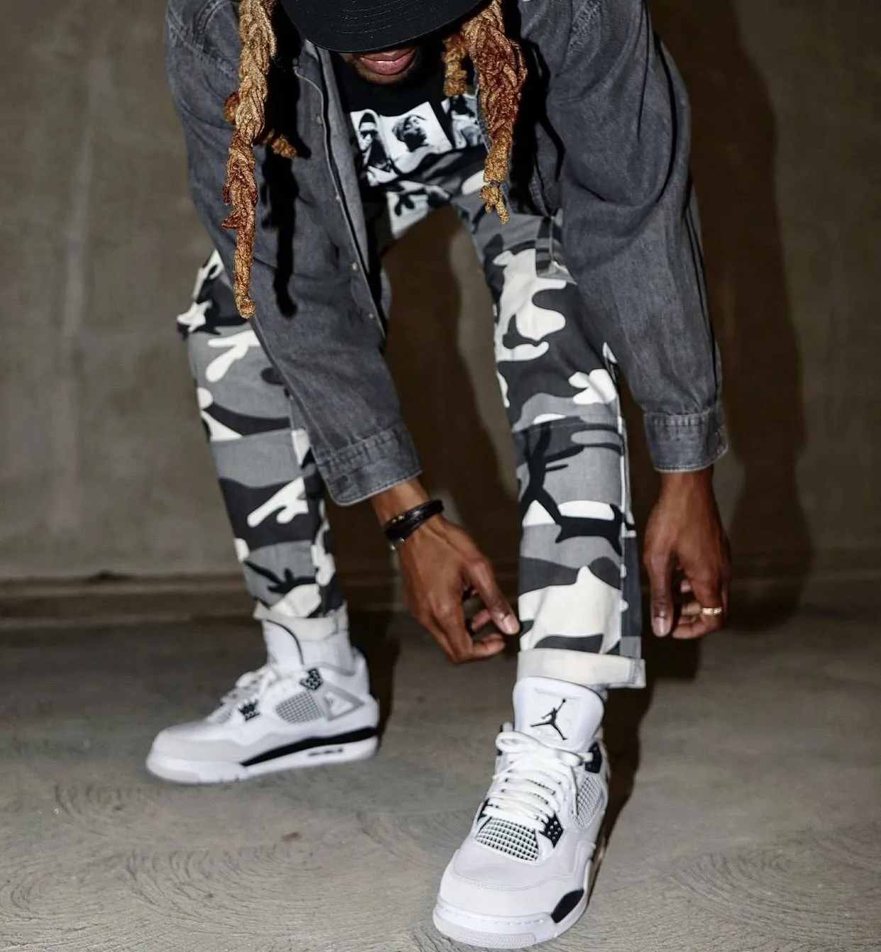 Air Jordan 4 Military Black фото