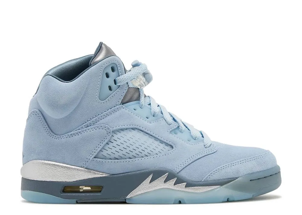 Высокие кроссовки Air Jordan 5 Blue Bird (Голубой) Унисекс