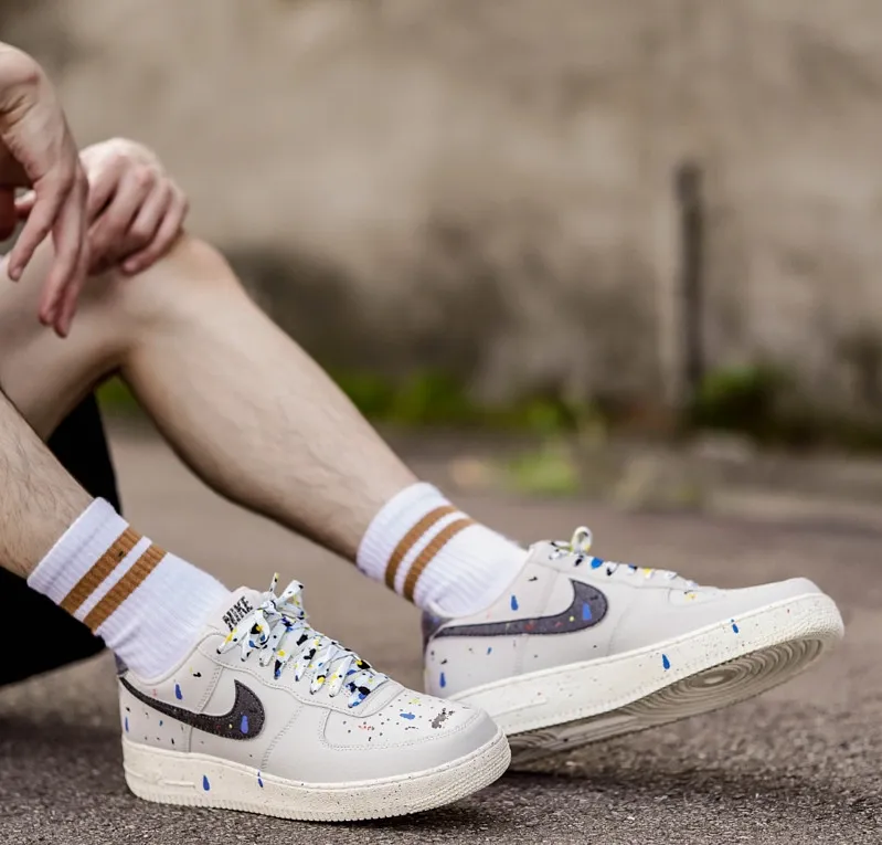 Air Force 1 Low Paint Splatter-Light Bone фото