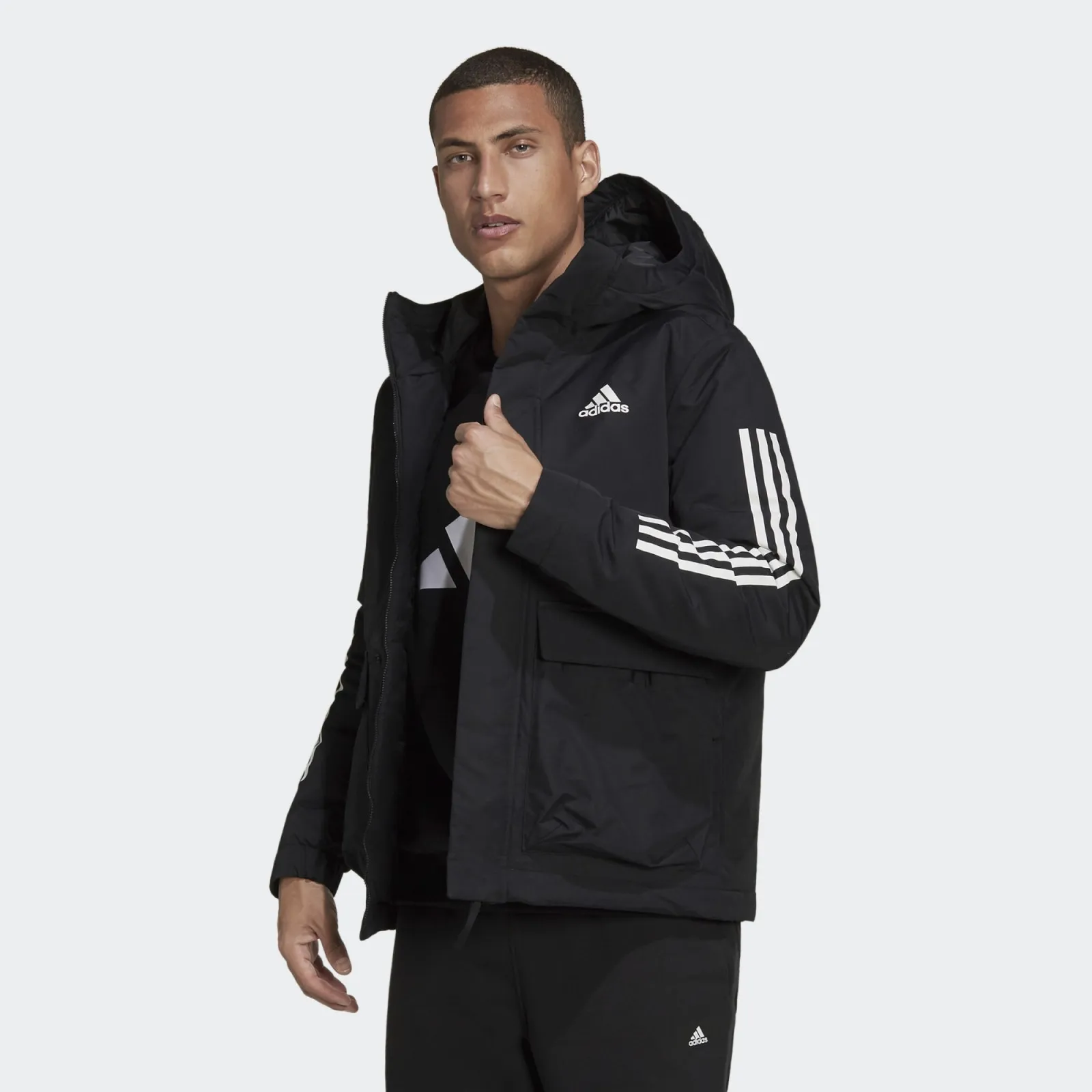 Utilitas 3-Stripes Hooded Jacket