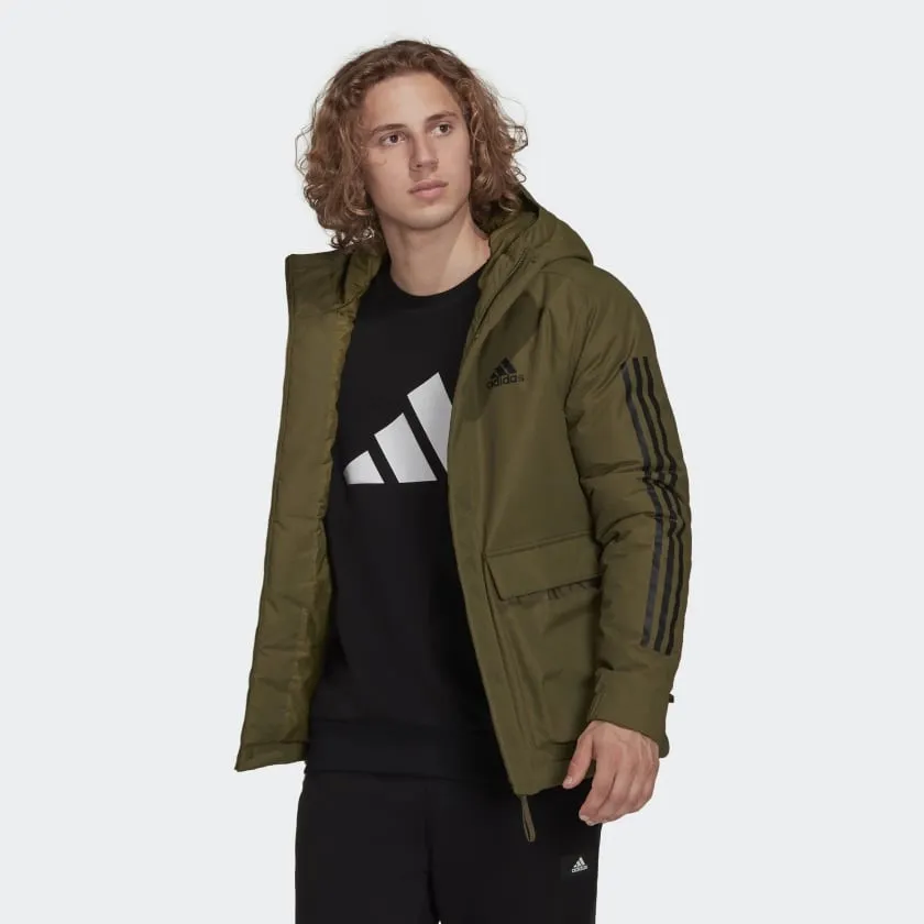 Utilitas 3-Stripes Hooded Jacket Khaki