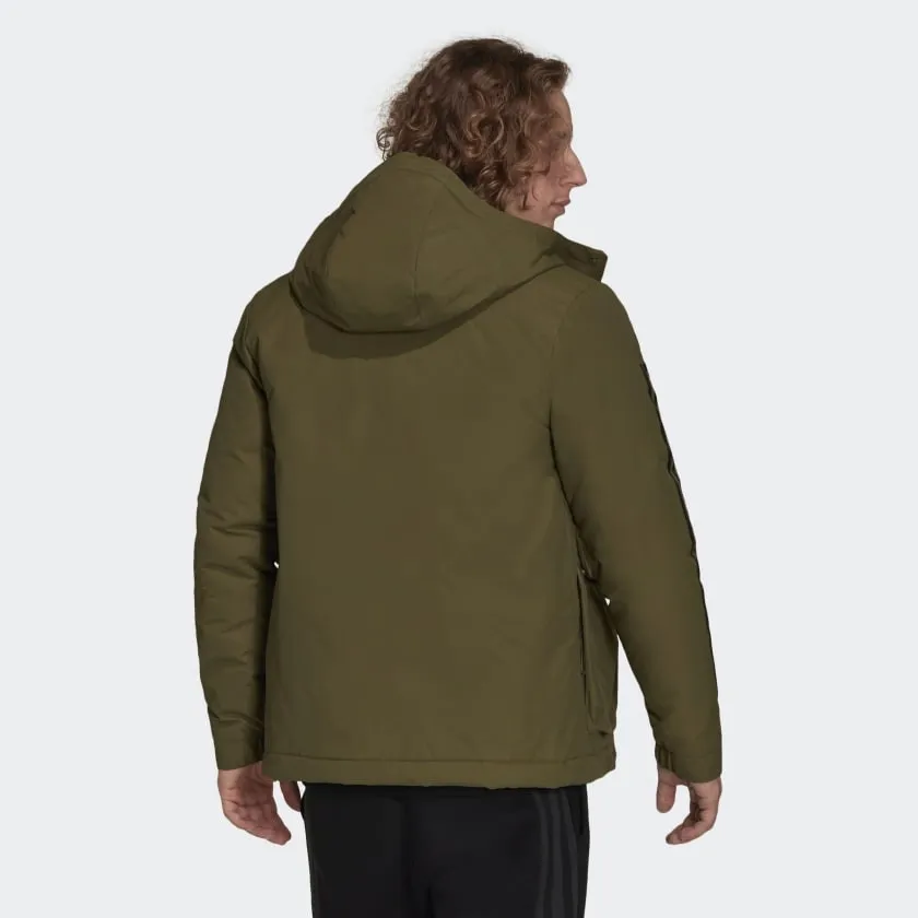 Utilitas 3-Stripes Hooded Jacket Khaki фото