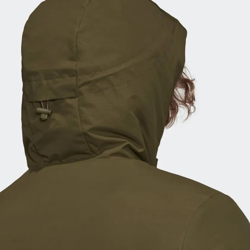 Utilitas 3-Stripes Hooded Jacket Khaki фото