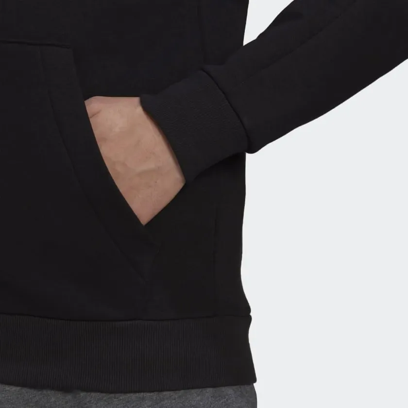 Essential Fleece Cut 3-Stripes Track Jacket Black фото