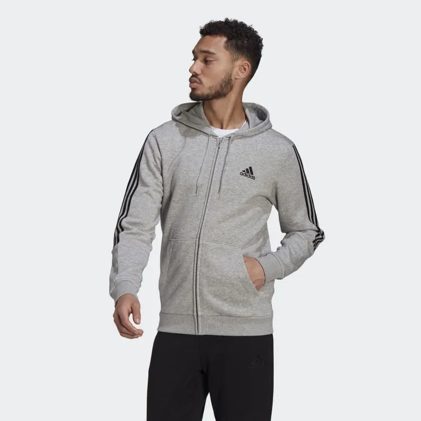 Essential Fleece Cut 3-Stripes Track Jacket Grey фото