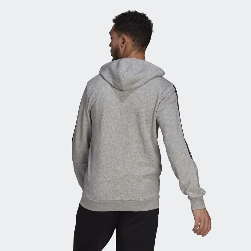 Essential Fleece Cut 3-Stripes Track Jacket Grey фото