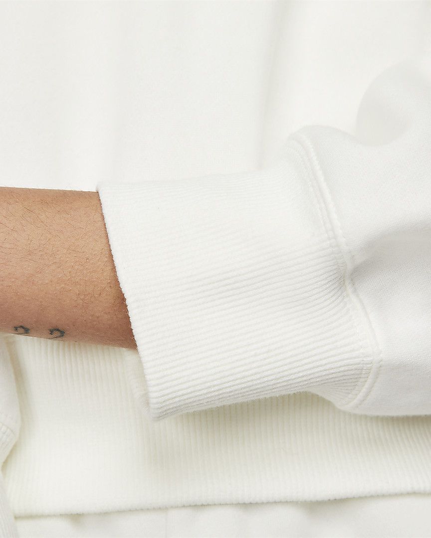 Long Sleeve Fleece Polo White фото