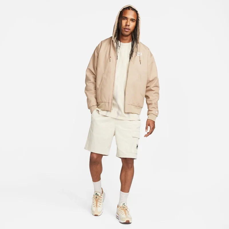 Zip Hooded Jacket With Back Picture Beige фото