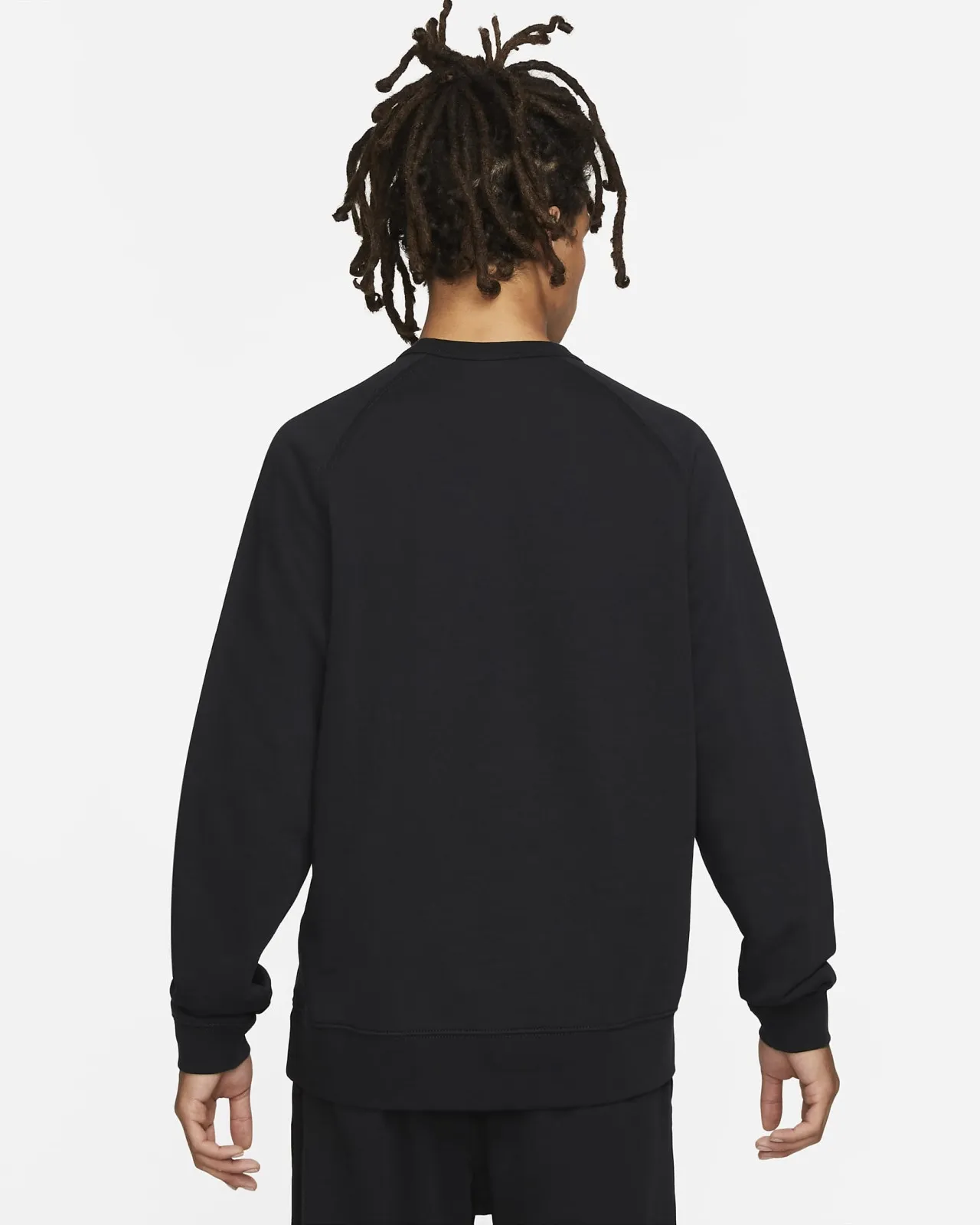 French Terry Crew Sweatshirt Black фото