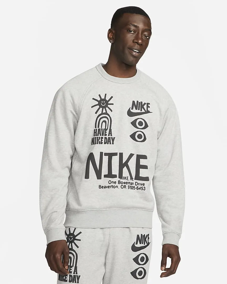 French Terry Crew Sweatshirt Grey