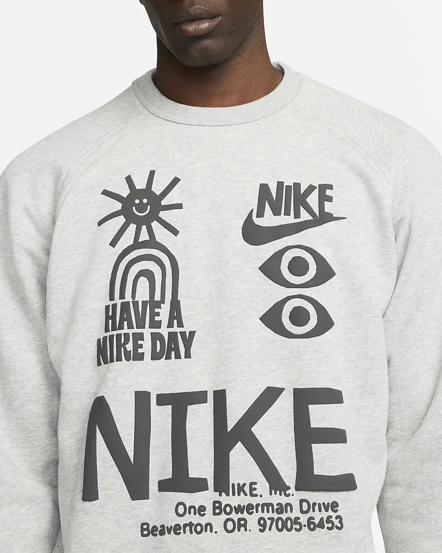 French Terry Crew Sweatshirt Grey фото