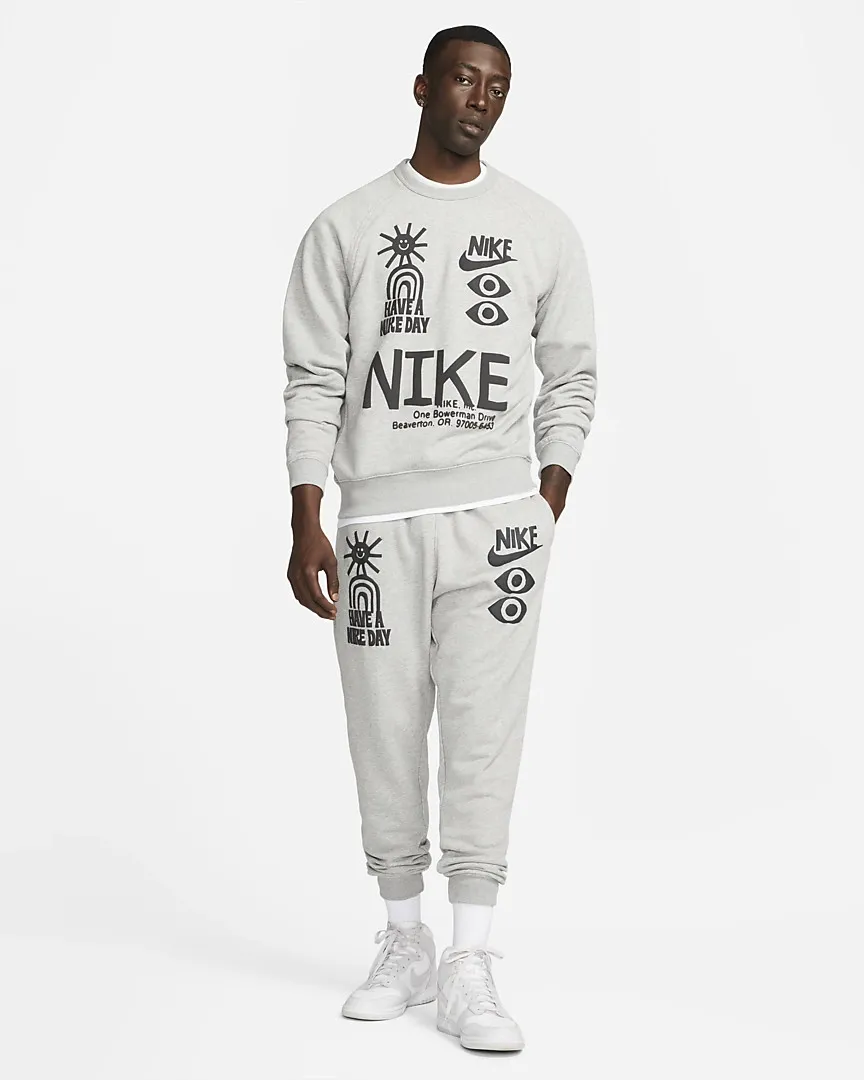 French Terry Crew Sweatshirt Grey фото