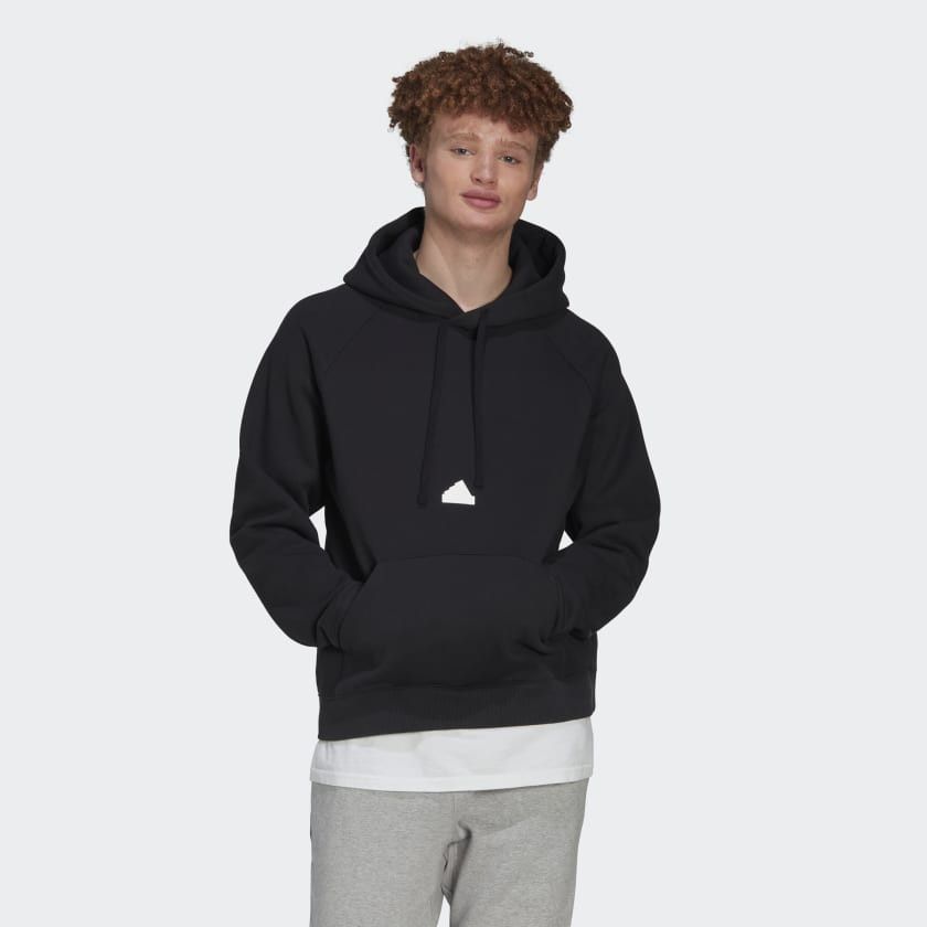 Fleece Hoodie Raglan Black фото