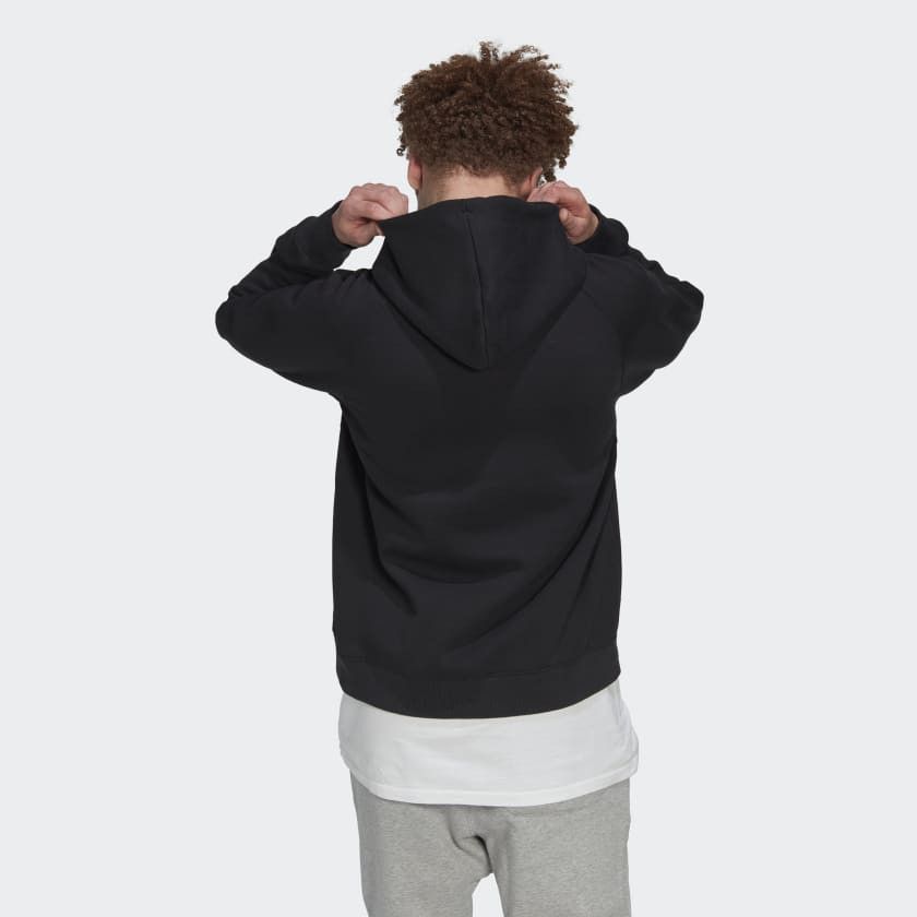 Fleece Hoodie Raglan Black фото