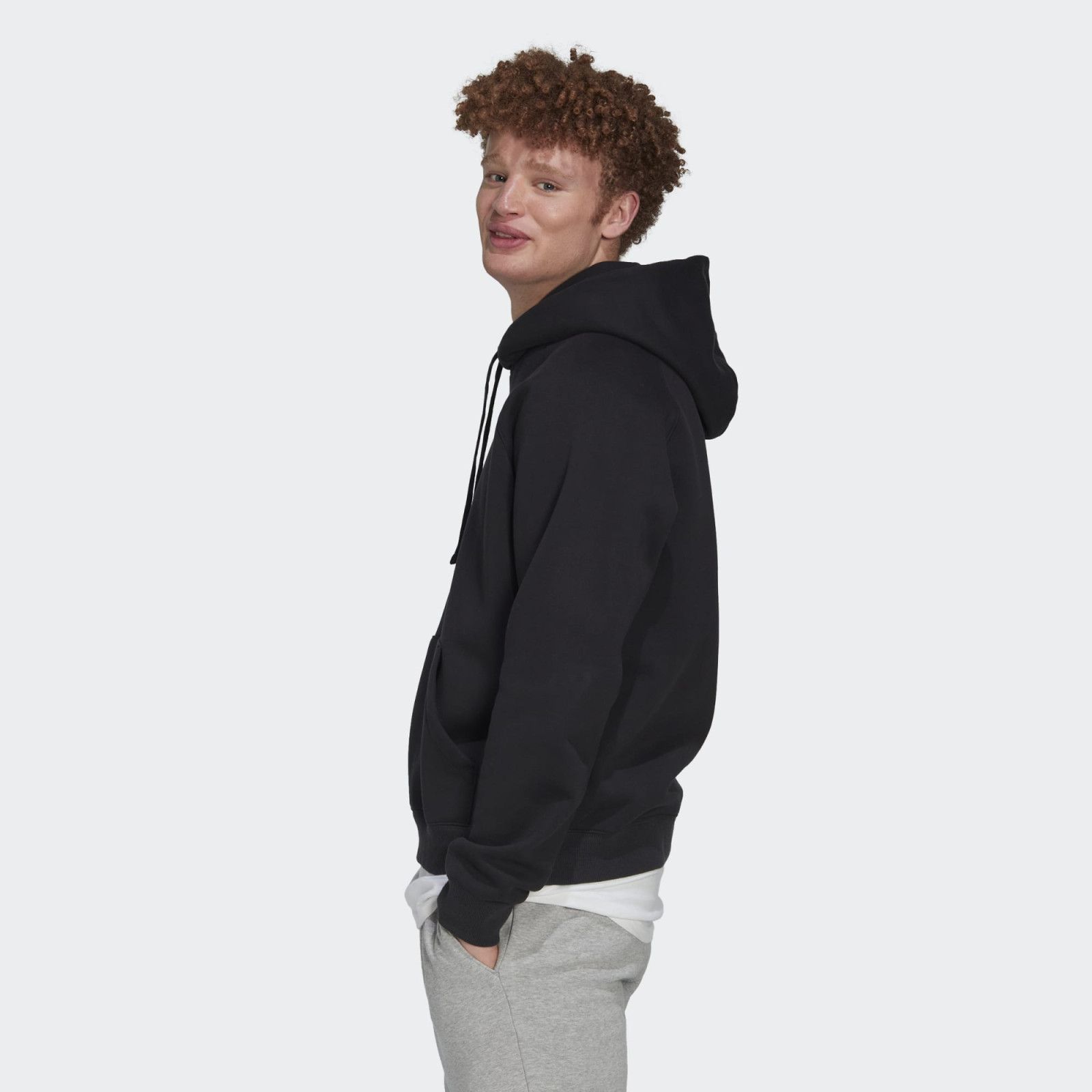 Fleece Hoodie Raglan Black фото