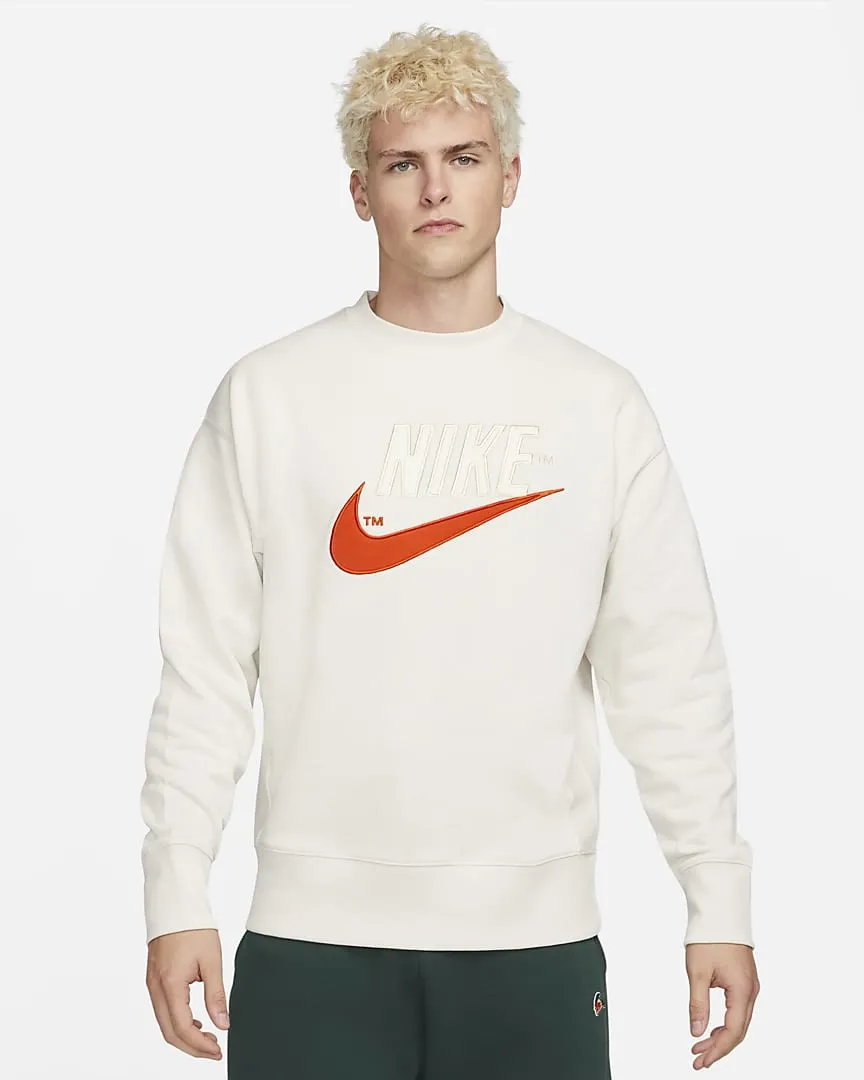 French Terry Crew Sweatshirt With Logo White фото