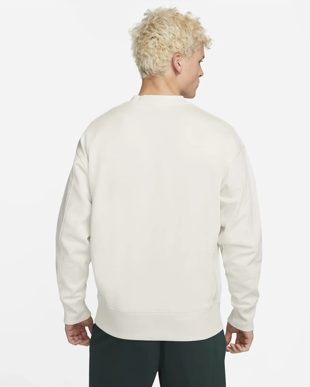 French Terry Crew Sweatshirt With Logo White фото